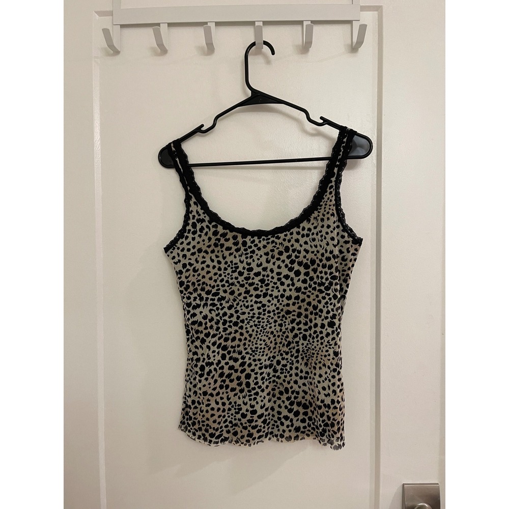 Vintage Y2K Cosa Bella Animal Print Lace Tank Top Mobwife Club Summer Euro - Picture 1 of 3